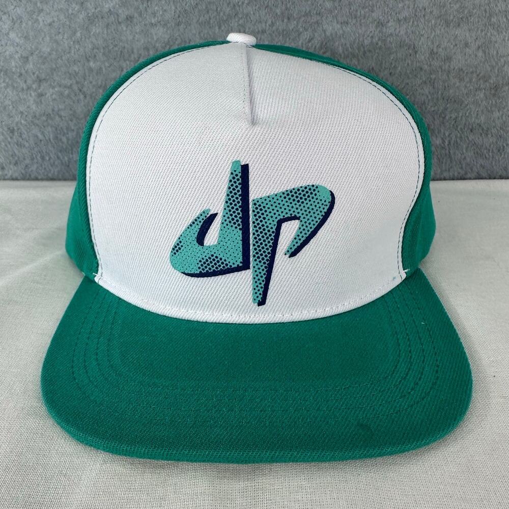 Dude Perfect OSFM Green White Snapback Ball Cap Adjustable
